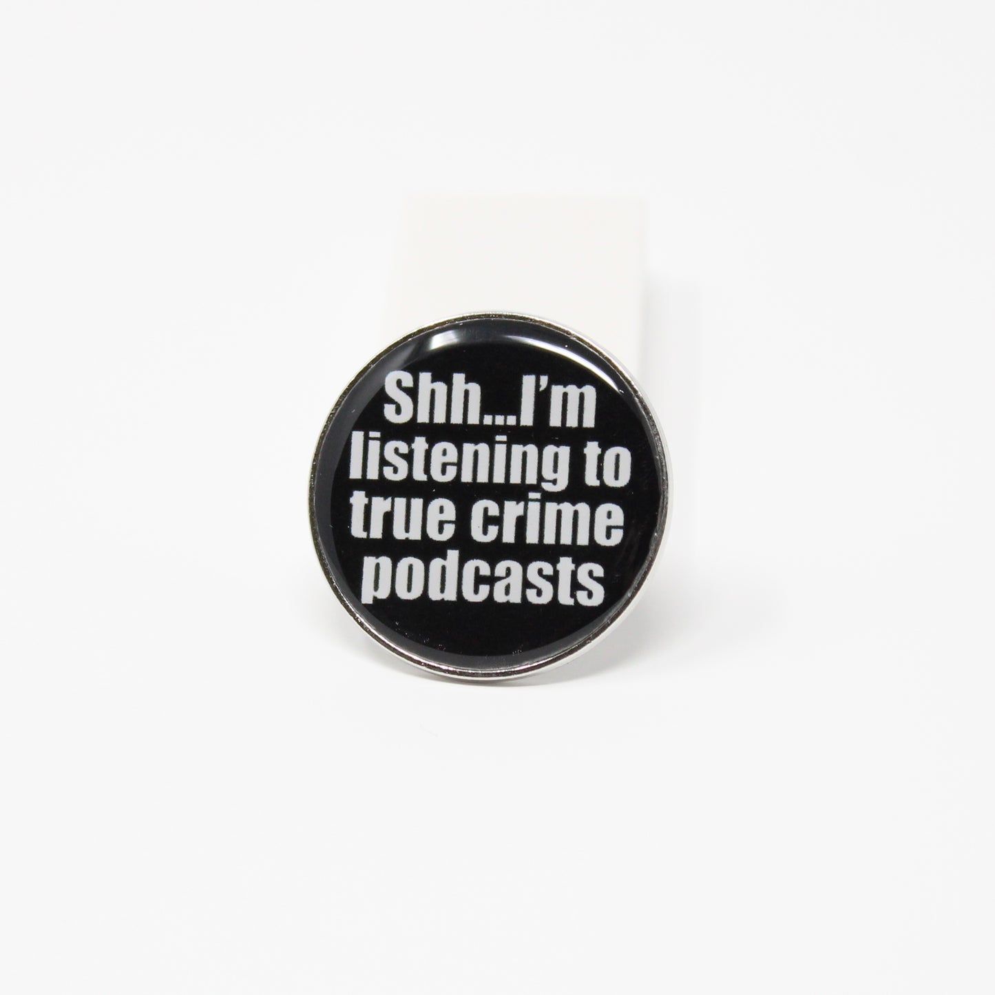 Listening to True Crime Pin