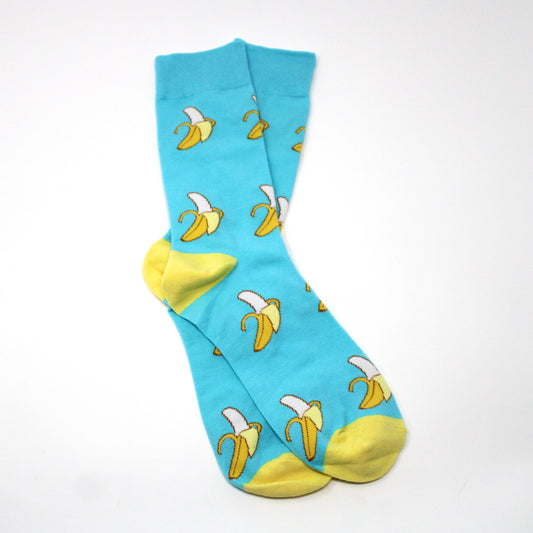 Bananas on Teal Socks