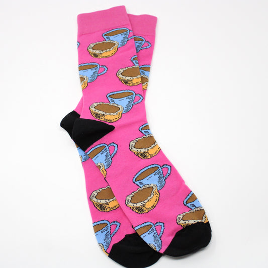 Pink Coffee & Butter Tart Socks