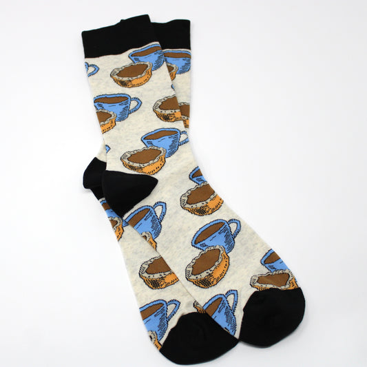 Beige Coffee & Butter Tart Socks