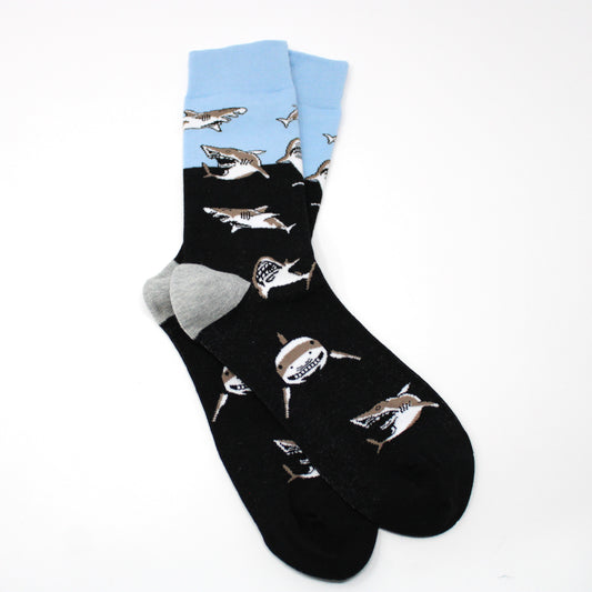 Blue & Black Sharks Socks