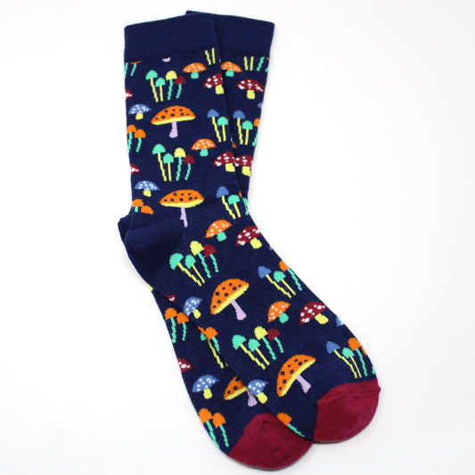 Blue Mushroom Socks